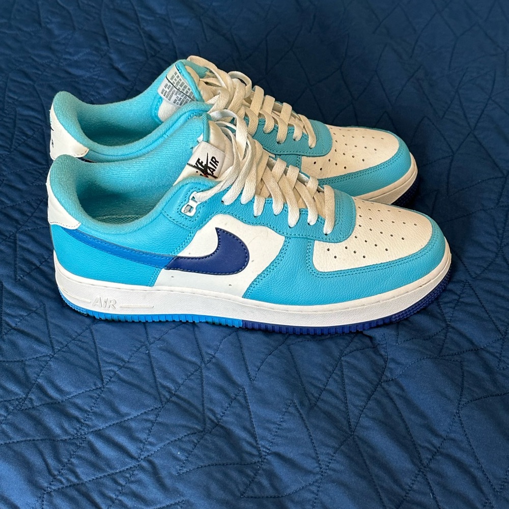 Nike Air Force 1 Low Blue and White Sneakers